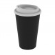 Kaffeebecher Premium - schwarz/weiß